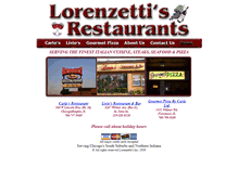 Tablet Screenshot of lorenzettis.com